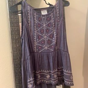 Knox rose embroidered tank top